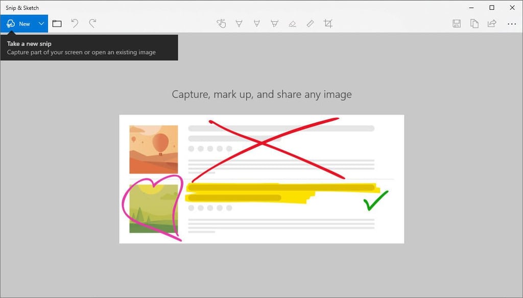 How to take screenshots with Windows 10 Snip & Sketch