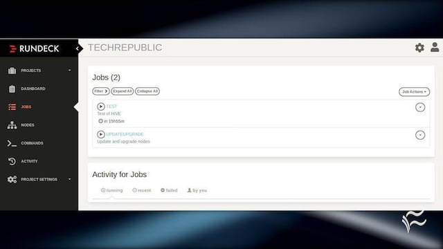 How to create a job on Rundeck Dashboards