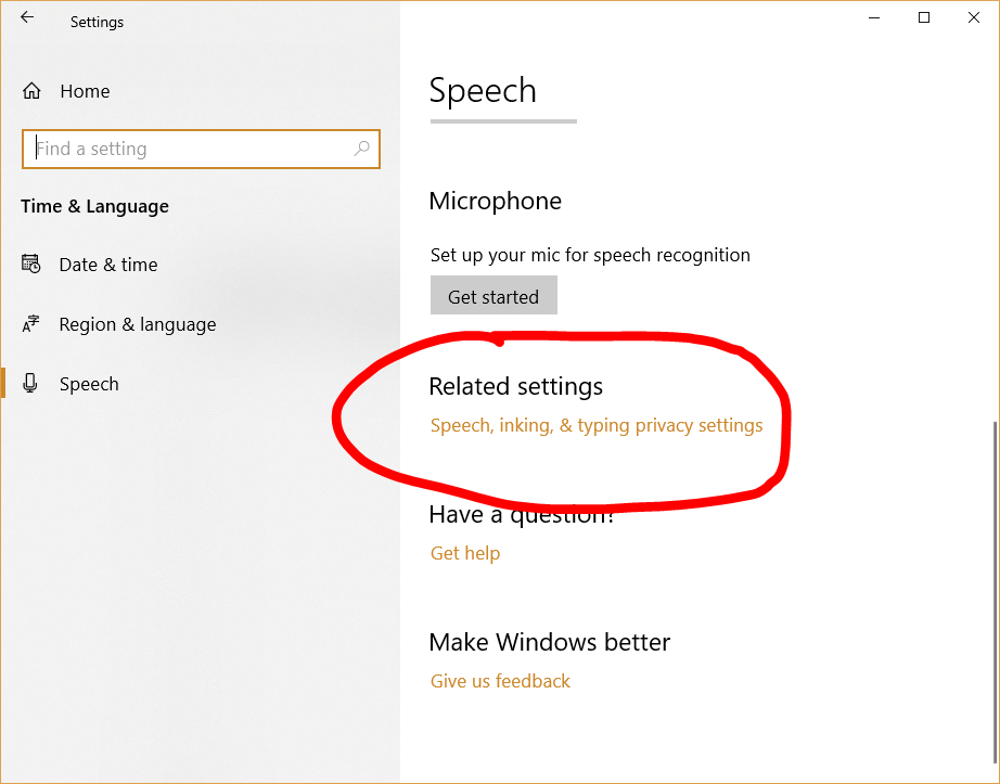 how to start speech recognition windows 10