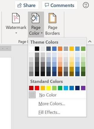 How to add color or a picture to a Word document’s background