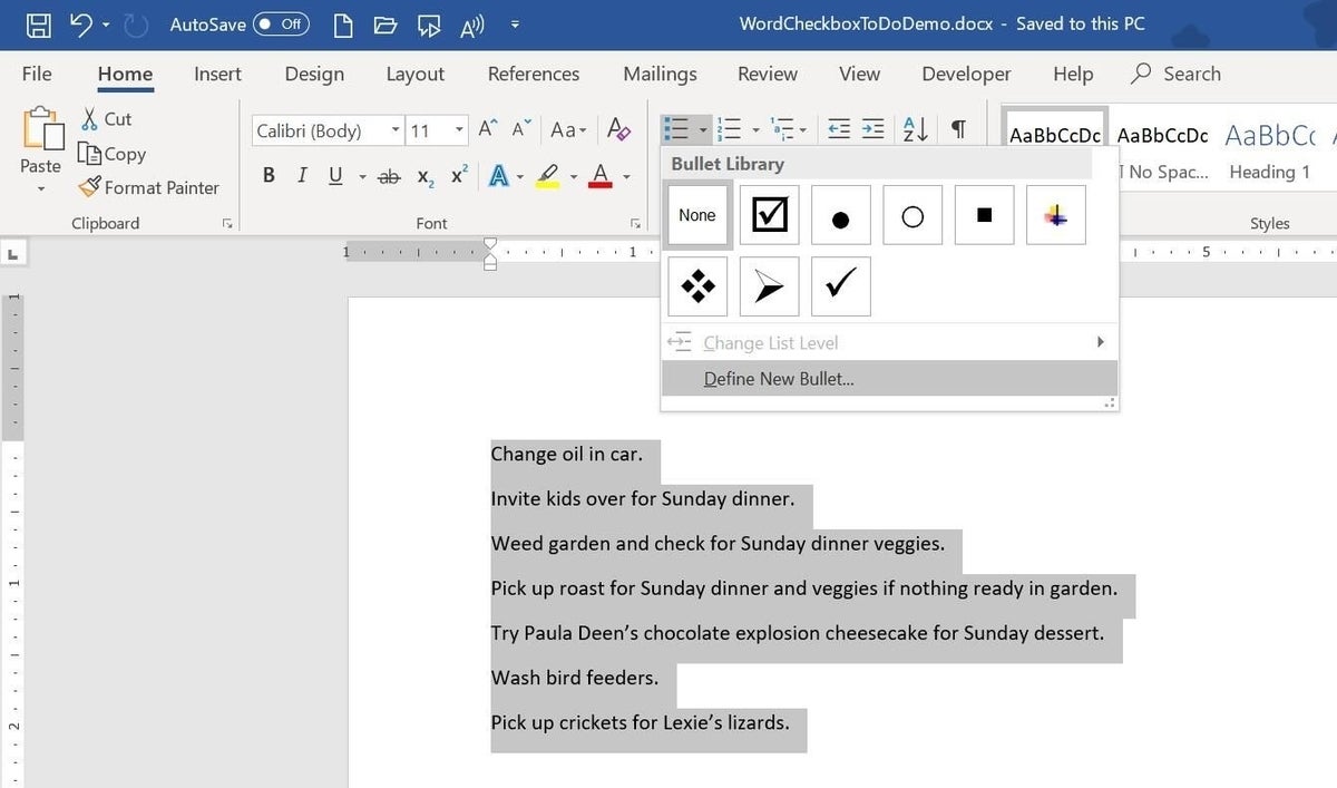 microsoft: Microsoft Word: How to insert checkboxes in Word docs