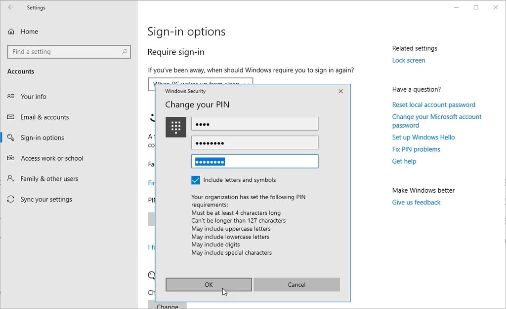 How to change the complexity of your Windows PIN