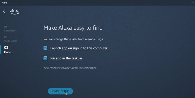 Amazon alexa pc store setup