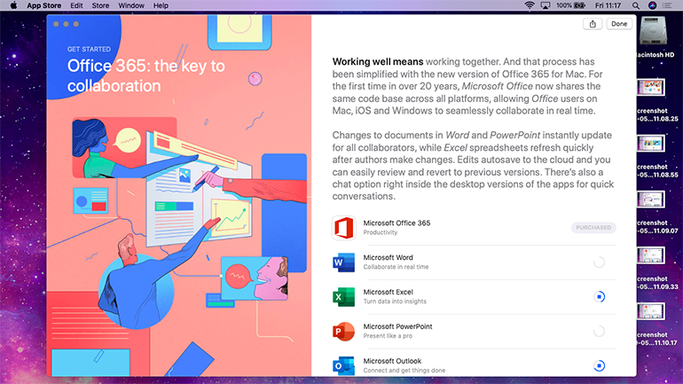 Office 365 for Mac is available on the Mac App Store