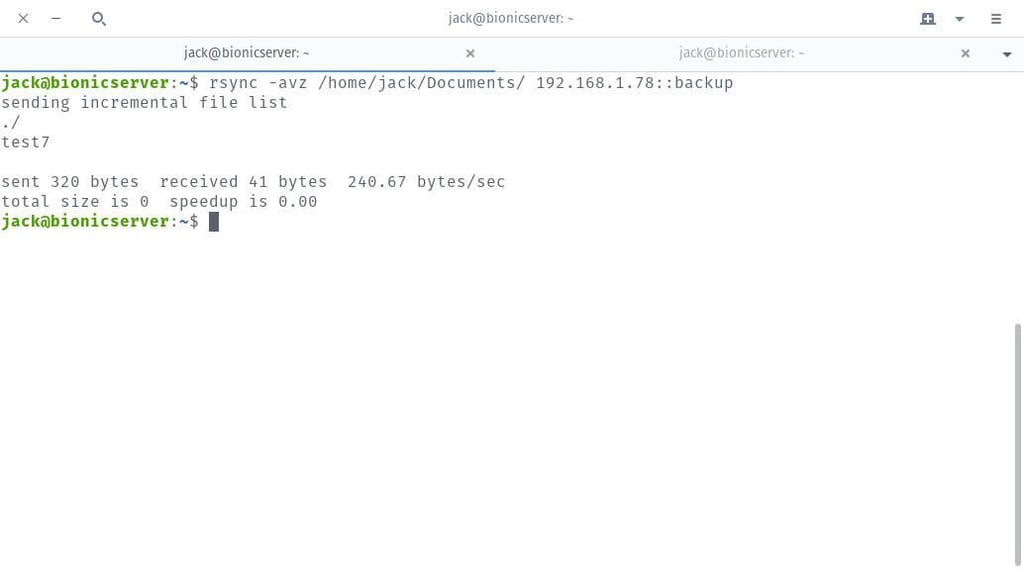 How to back up a local Linux directory to a remote Linux host with rsync