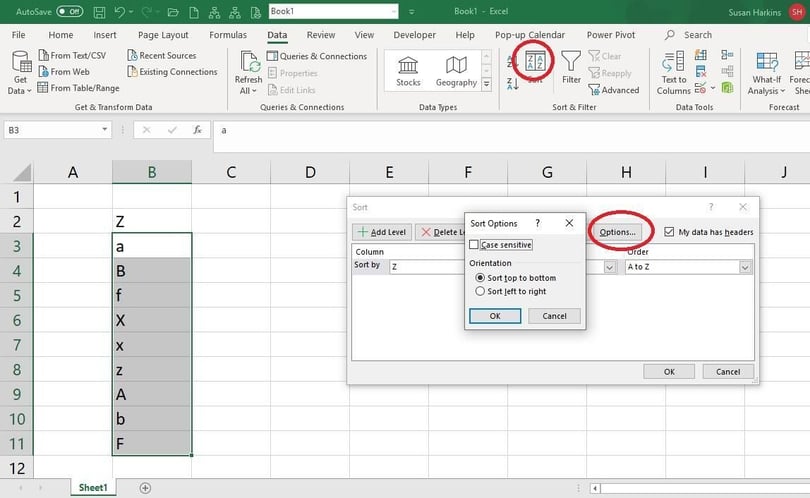 How to use Excel's advanced sorting options