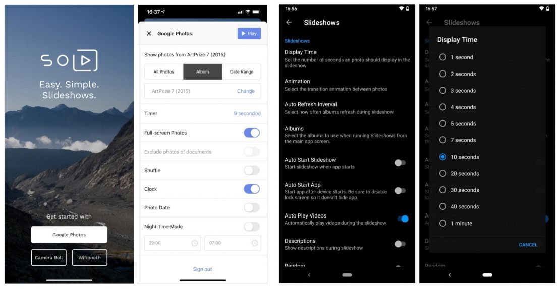 How to create a slideshow from Google Photos or Google Drive
