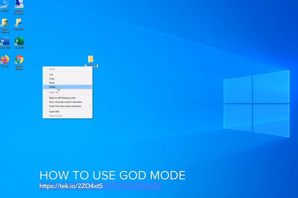 How to use God Mode in Windows 10