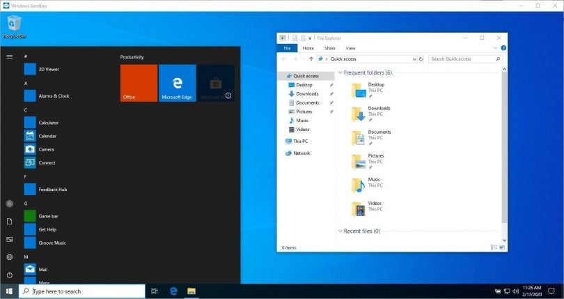 How to use the Windows 10 Sandbox for safer web surfing | TechRepublic