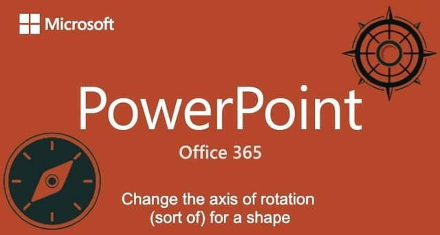How to change the axis of rotation (sort of) for a shape in PowerPoint