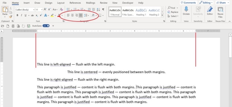 How to apply left and right text alignment in Word | TechRepublic