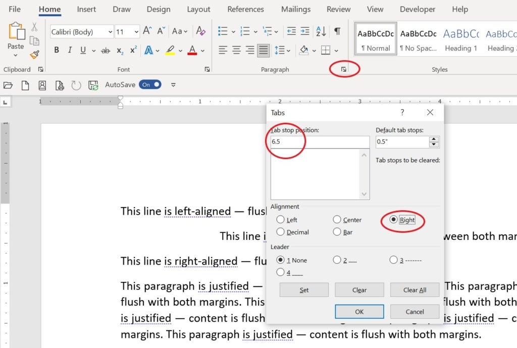 How to apply left and right text alignment in Word | TechRepublic