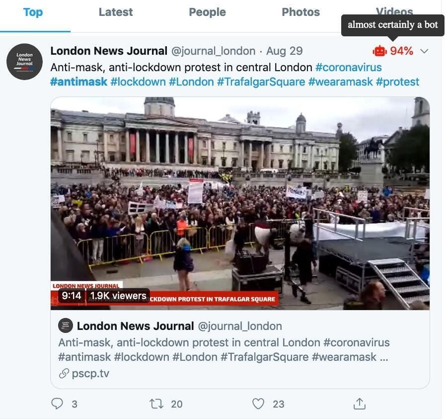 Think before you share: Four tips and three tools for spotting a bot on social media
