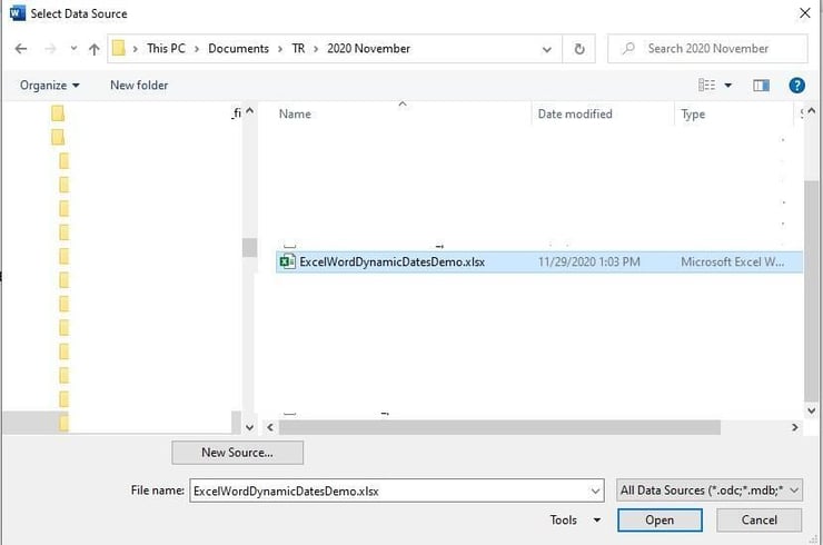 How to easily include dynamic dates in a Word doc using Excel ...