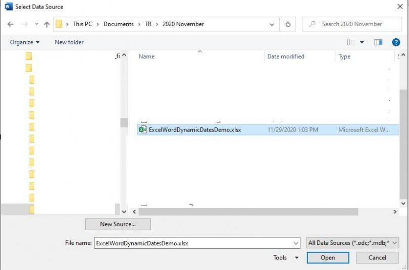 How to easily include dynamic dates in a Word doc using Excel ...