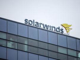 SolarWinds building with logo