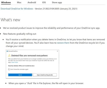 Current One Drive Version How to determine which version of Microsoft OneDrive you are using and ...