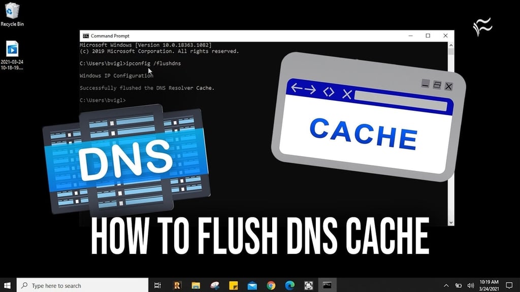 Windows 10: How to improve network performance by flushing the DNS cache