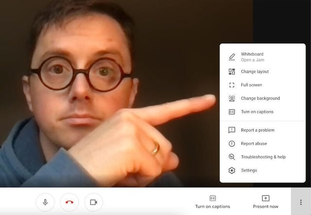 How to blur your background in Google Meet