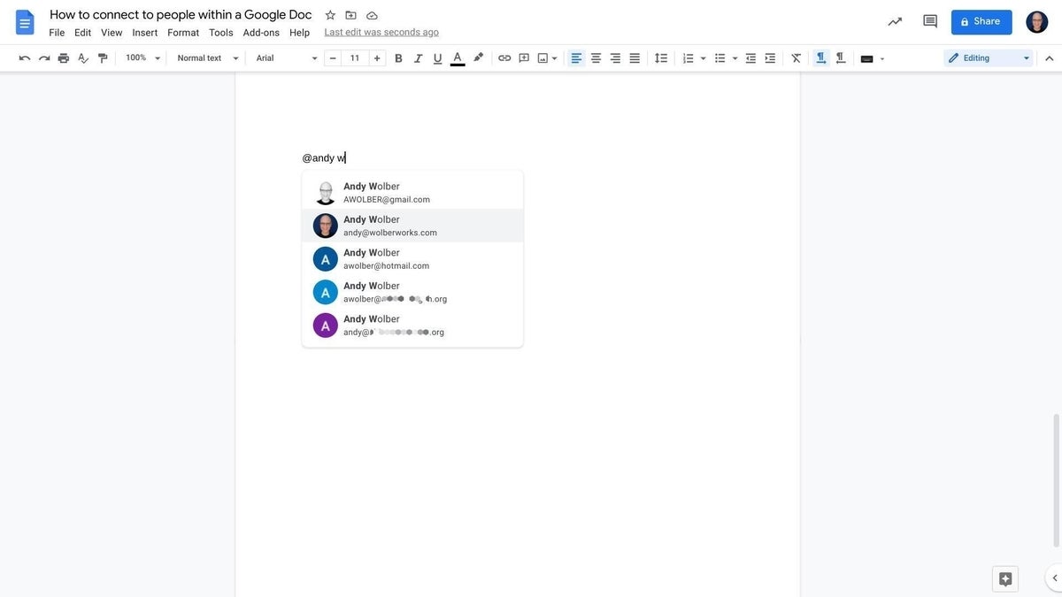 How to connect to people within a Google Doc   TechRepublic