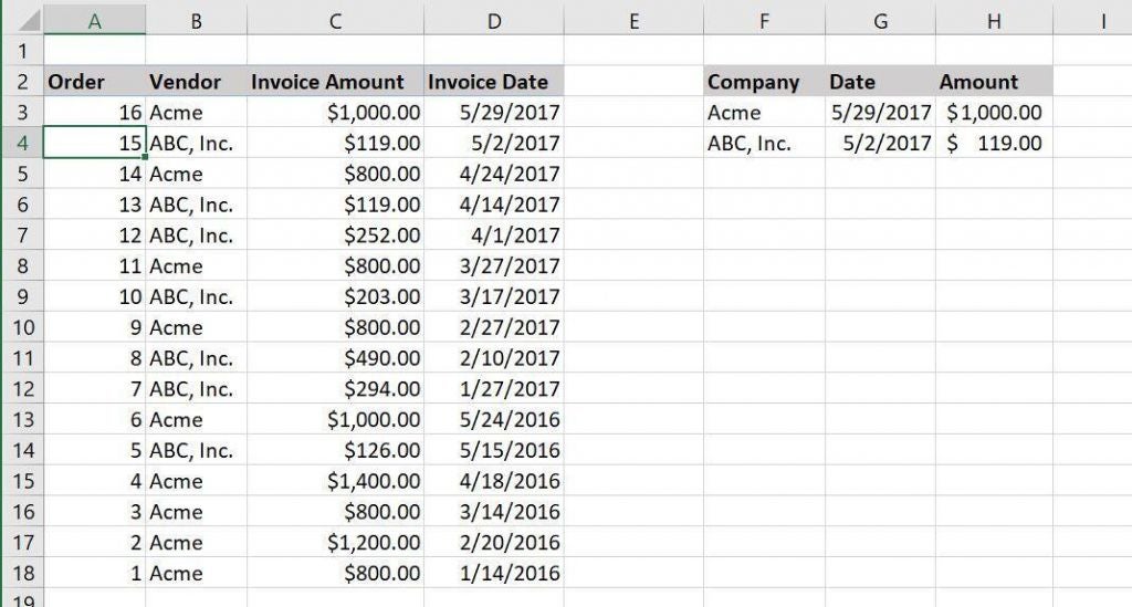 How to conditionally return the last value in a column in Excel ...