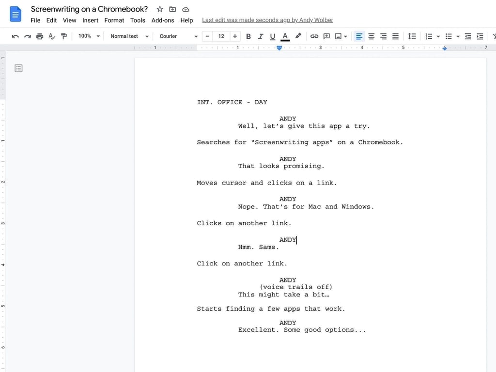 5 scriptwriting apps that work on a Chromebook