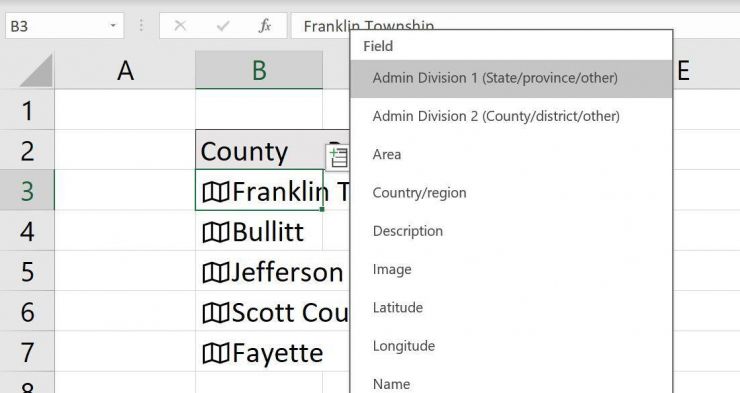 How to use the Geography data type to quickly add a map chart in Excel ...