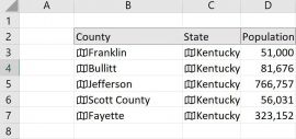 How to use the Geography data type to quickly add a map chart in Excel ...