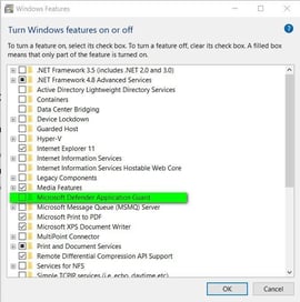 How to activate Microsoft Defender Application Guard in Windows 10 ...