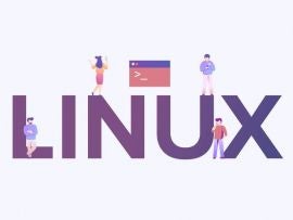 Linux logo in purple