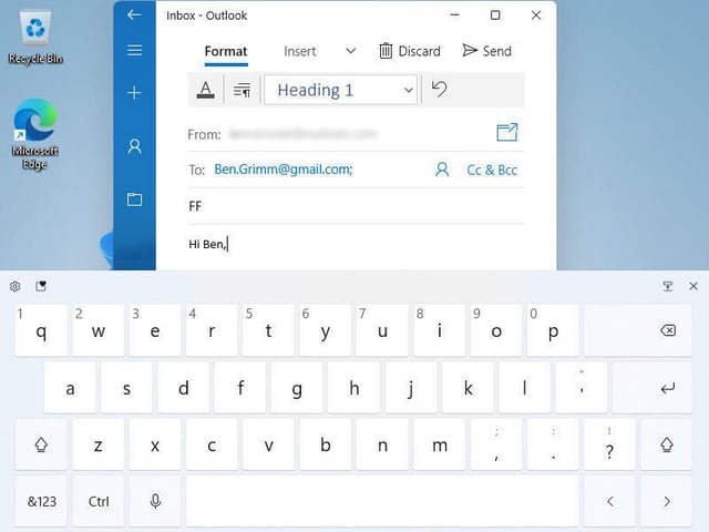 Touch keyboard