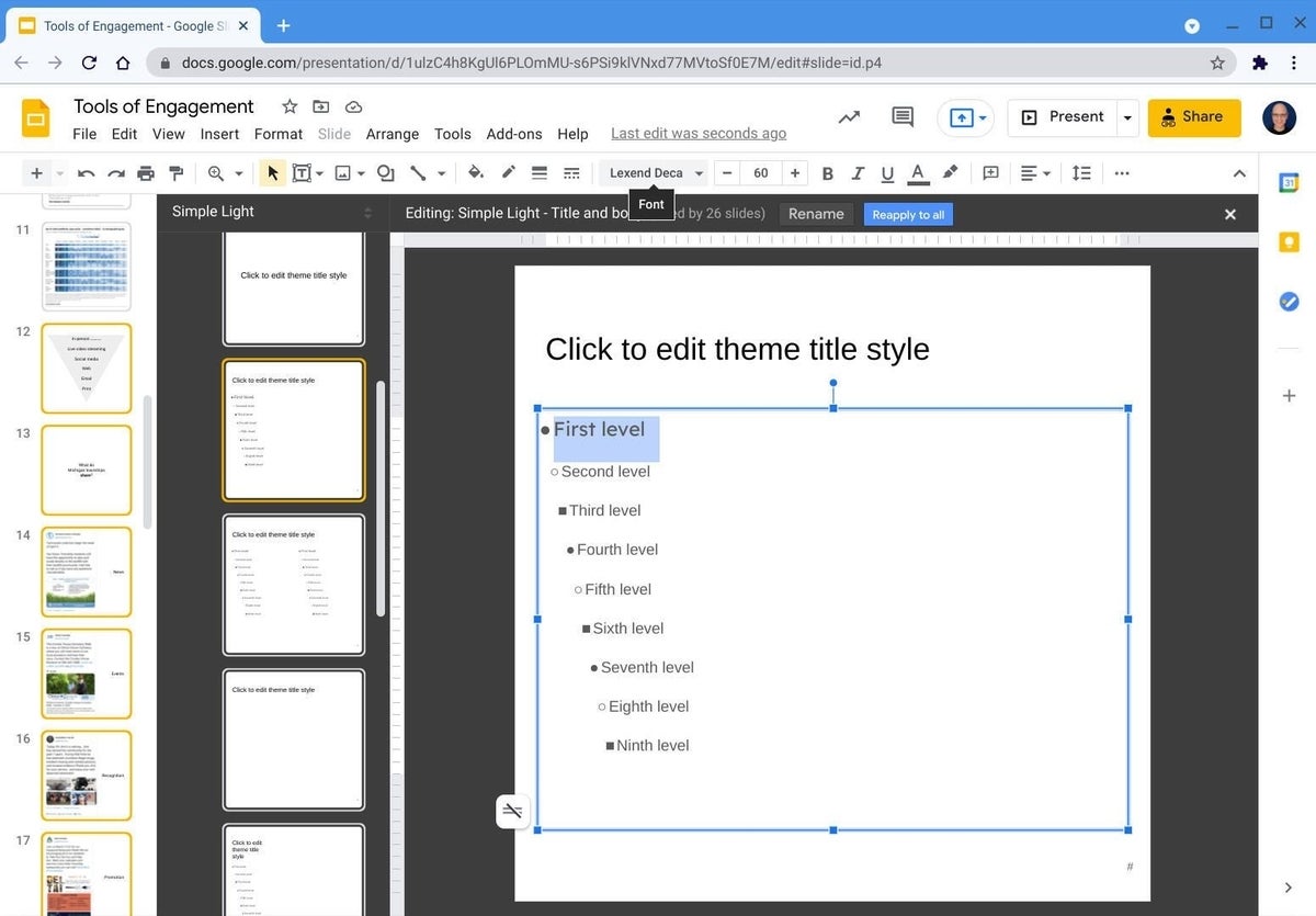 custom google slide presentation