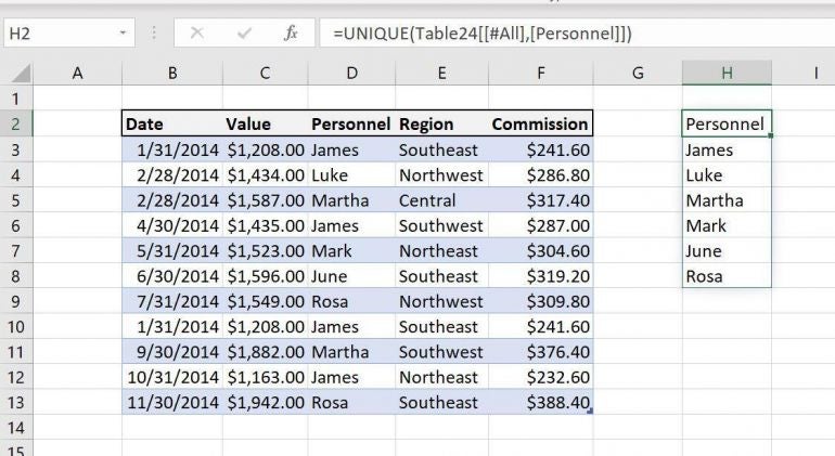 How to create a sorted unique list in an Excel spreadsheet | TechRepublic