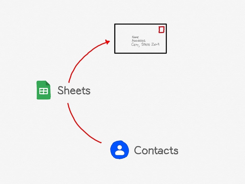 How to make a mailing list from Google Contacts