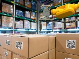 Boxes in a warehouse