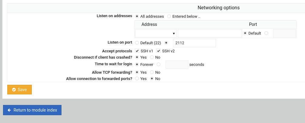 How to configure SSH access through Webmin | TechRepublic