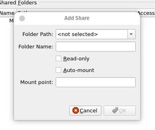 How to create a shared folder in VirtualBox