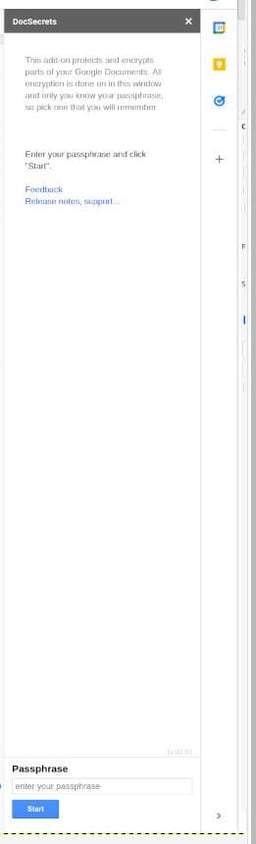 How to encrypt specific sections of Google Docs with the DocSecrets add-on