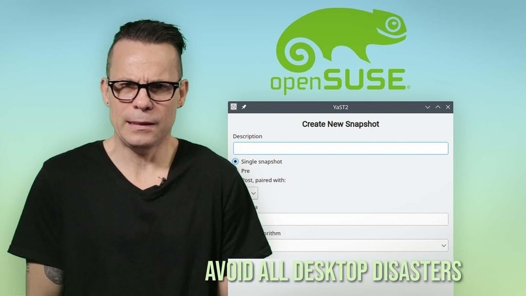 You can create snapshots in openSUSE with YaST2