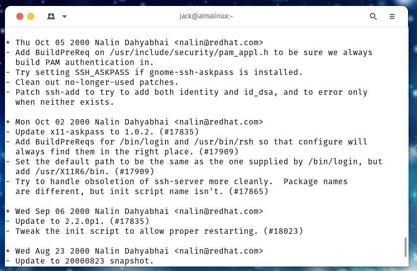 How to check if packages in RHEL-based Linux distributions have been patched for specific CVEs