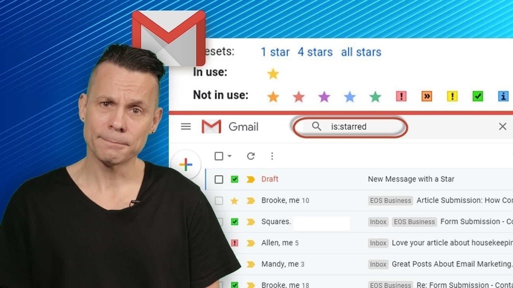 Use and customize the Gmail stars feature to help you organize your emails better