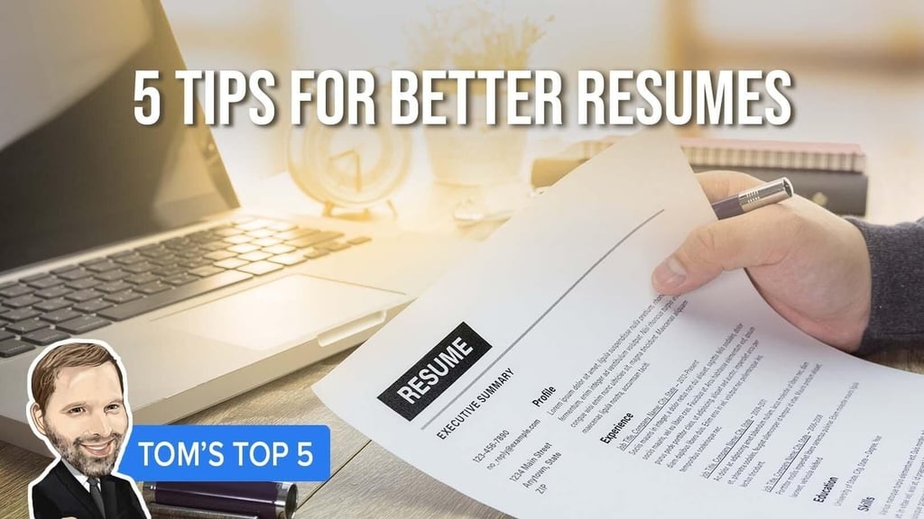 Tips for creating a good tech resume: Top 5
