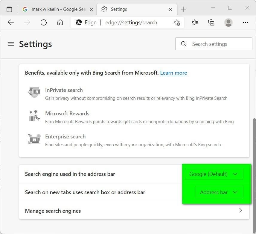 Microsoft Edge: How to change your default search engine