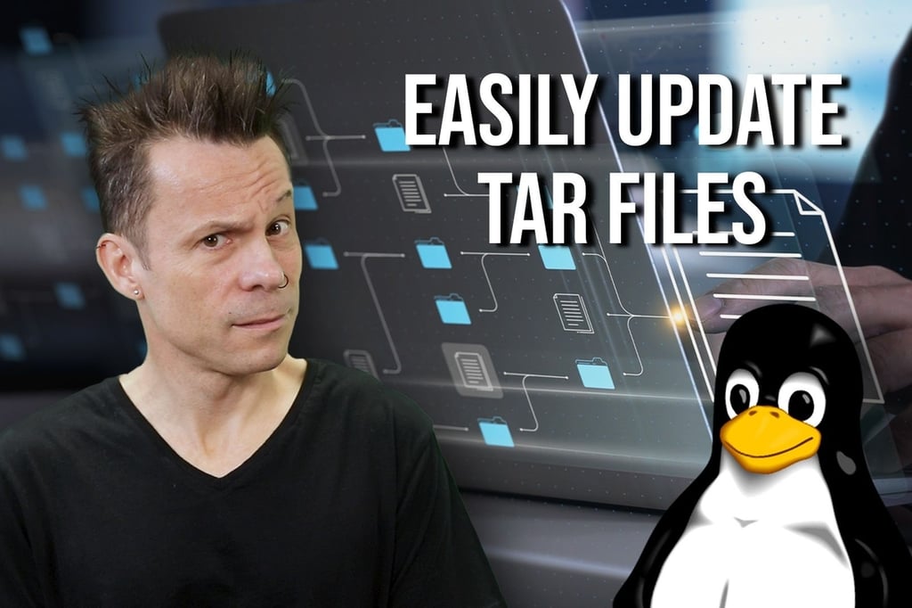 Here’s how to update a tar file from the Linux file manager