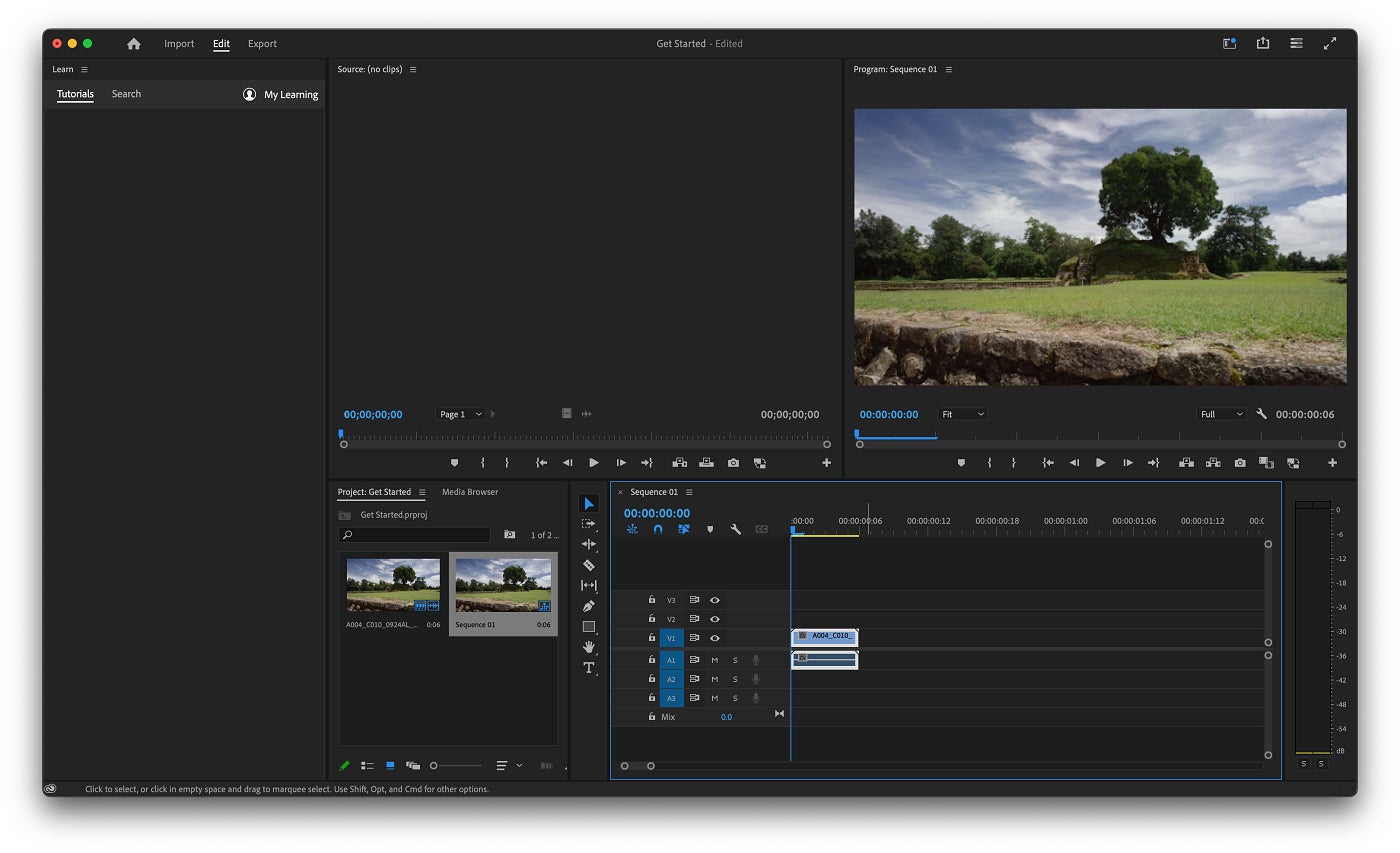 La interfaz de Adobe Premiere Pros puede ser más configurable que la de Final Cut Pro, pero al principio puede resultar muy intimidante.