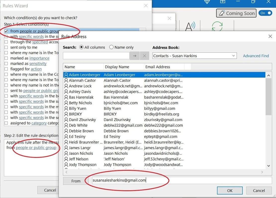 How to display an alert when Outlook email from a specific address ...