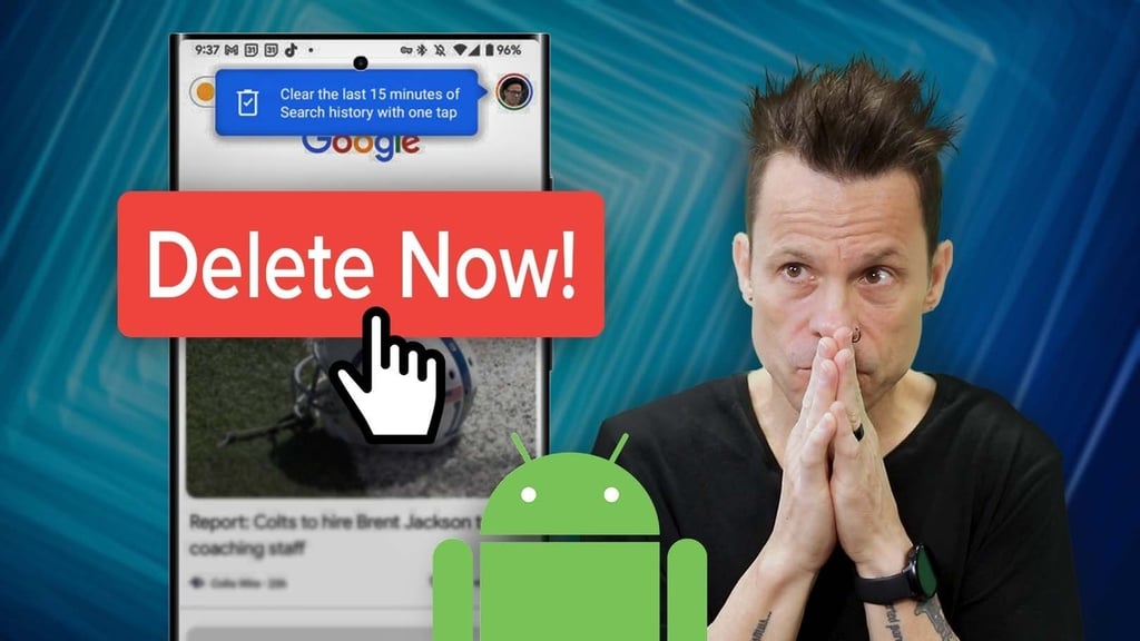 How to delete the last 15 minutes of your Google search history on Android