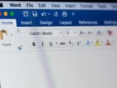 Microsoft Word blank document open on a Mac.