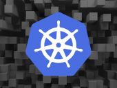 Kubernetes logo.
