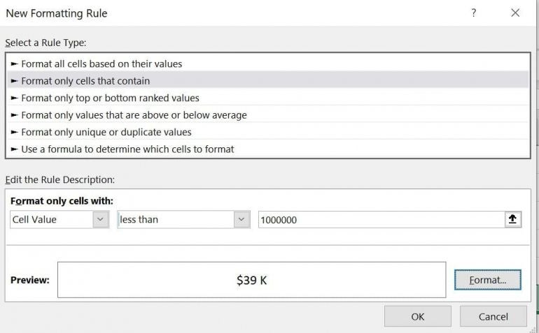 Add the second conditional formatting rule.